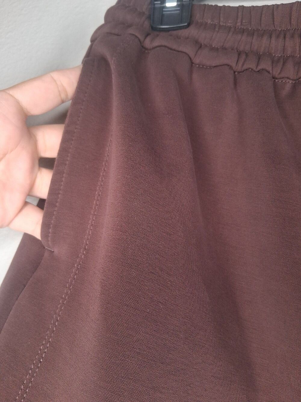 Scotch & Soda Curved Hem Drawstrings Pockets Shorts Modal Blend Brown Women's L - Picture 8 of 15